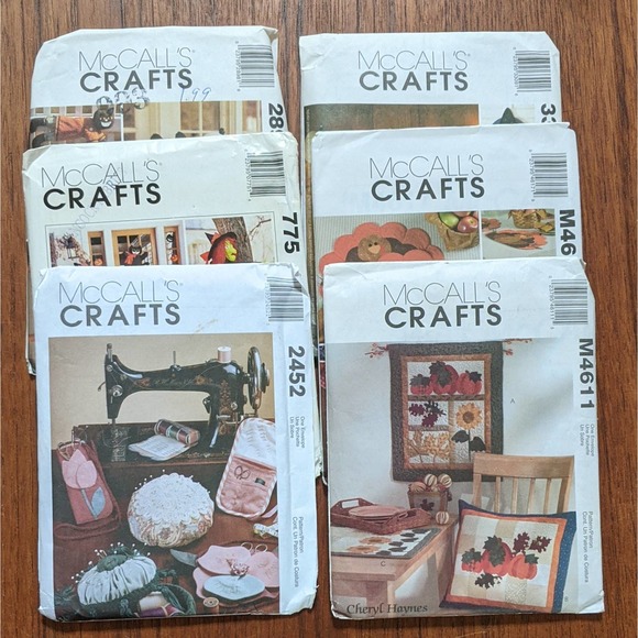 6 NEW McCall's Crafts Patterns Variety - Picture 1 of 7